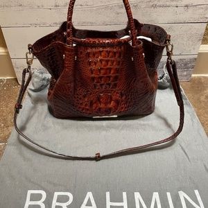 Brahmin Small Satchel Mallory Pecan Melbourne